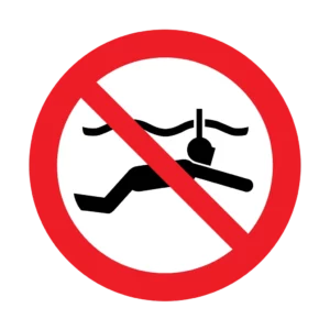 Panneau interdiction P050 – snorkeling interdit | picto sécurité suisse