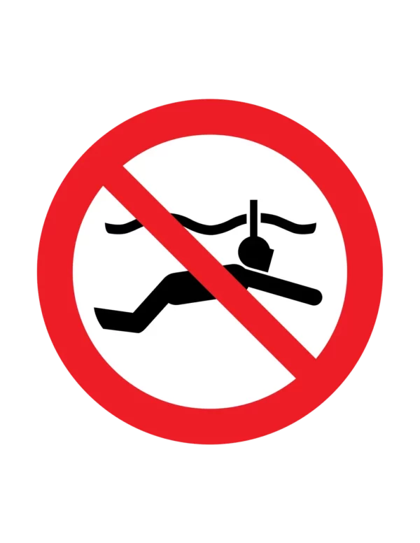 Panneau interdiction P050 – snorkeling interdit | picto sécurité suisse
