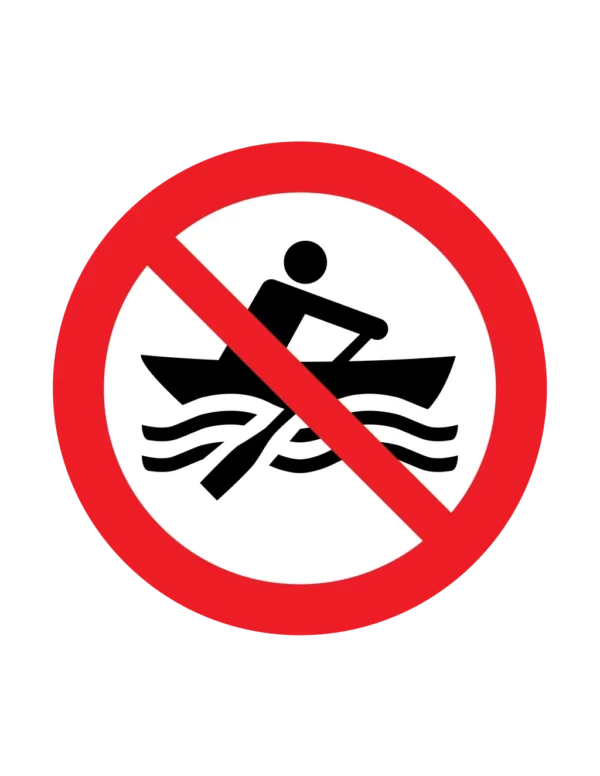 Panneau interdiction P055 – embarcation manuelle interdite | picto sécurité suisse