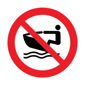 Panneau interdiction P057 – jet ski interdit | picto sécurité suisse
