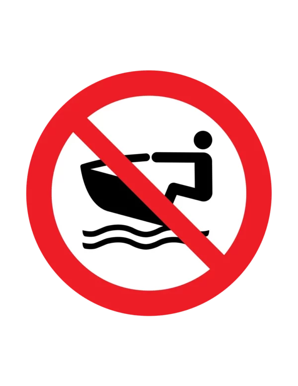 Panneau interdiction P057 – jet ski interdit | picto sécurité suisse
