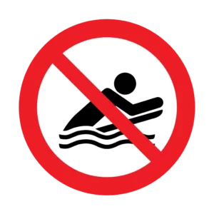 Panneau interdiction P063 – bodyboard interdit | picto sécurité suisse