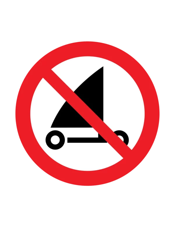 Panneau interdiction P067 – char a voile interdit | picto sécurité suisse