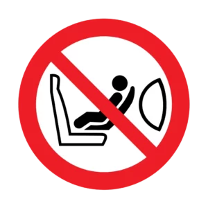 Panneau interdiction P074 – installation siege enfant interdite | picto sécurité suisse