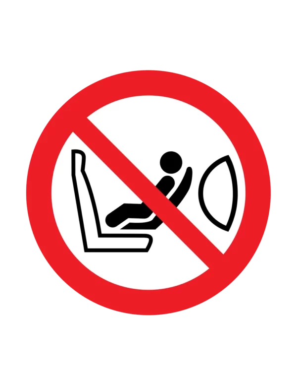 Panneau interdiction P074 – installation siege enfant interdite | picto sécurité suisse