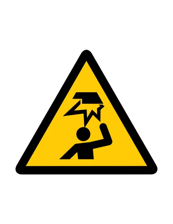 Sticker danger W018 – pictogramme demarrage automatique | signalétique avertissement, zone à risque