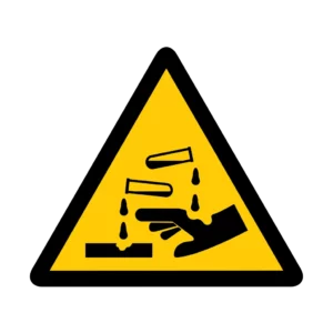 Sticker danger W021 – pictogramme matiere materiau inflammable | signalétique avertissement, zone à risque