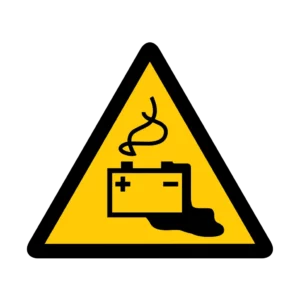 Sticker danger W024 – pictogramme ecrasement main | signalétique avertissement, zone à risque