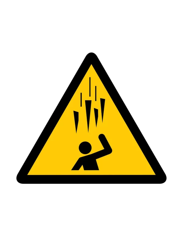 Sticker danger W037 – pictogramme blessure engin teleguide | signalétique avertissement, zone à risque