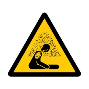 Sticker danger W039 – pictogramme chute pics de glace | signalétique avertissement, zone à risque