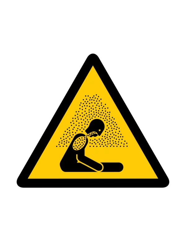 Sticker danger W039 – pictogramme chute pics de glace | signalétique avertissement, zone à risque