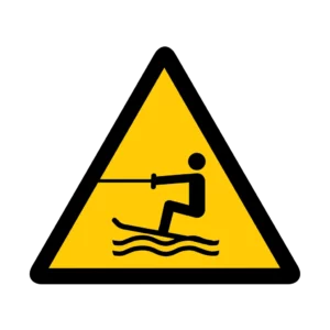 Sticker danger W043 – pictogramme glace mince | signalétique avertissement, zone à risque