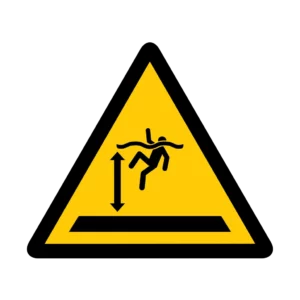 Sticker danger W045 – pictogramme zone ski nautique | signalétique avertissement, zone à risque