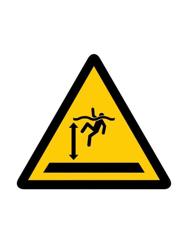 Sticker danger W045 – pictogramme zone ski nautique | signalétique avertissement, zone à risque