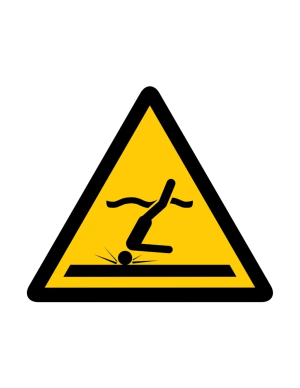 Sticker danger W046 – pictogramme zone surf | signalétique avertissement, zone à risque