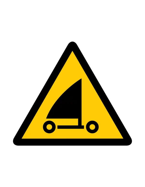 Sticker danger W057 – pictogramme courants dangereux | signalétique avertissement, zone à risque