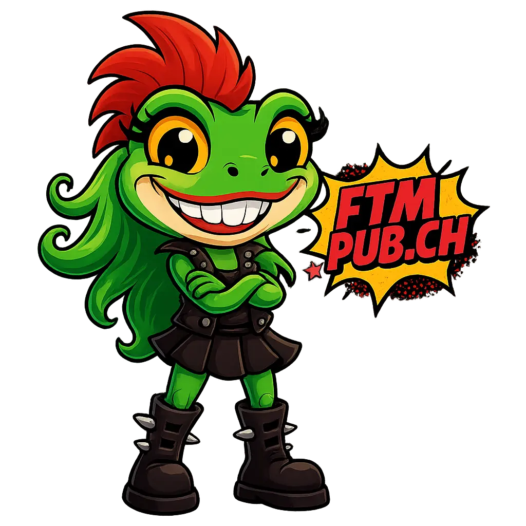 Mascotte FTM PUB - Spécialiste impression numérique, marquage véhicules, textile personnalisé et objets publicitaires en Suisse Romande