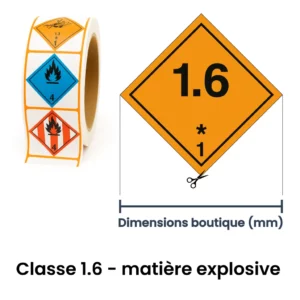 ADR classe 1 – matière dangereuse