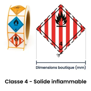 ADR classe 4.1 – solide inflammable