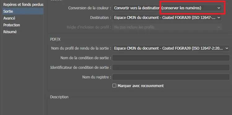 Paramètres de compression PDF sans sous-échantillonnage dans Illustrator