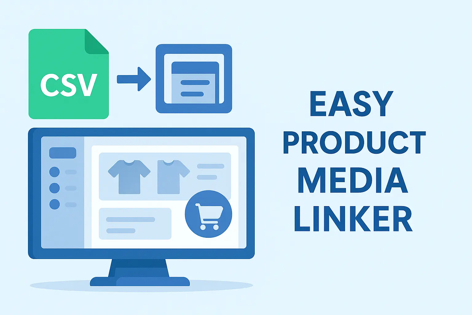 Vue d'ensemble du plugin Easy Product Media Linker — associer des images WooCommerce en masse par CSV