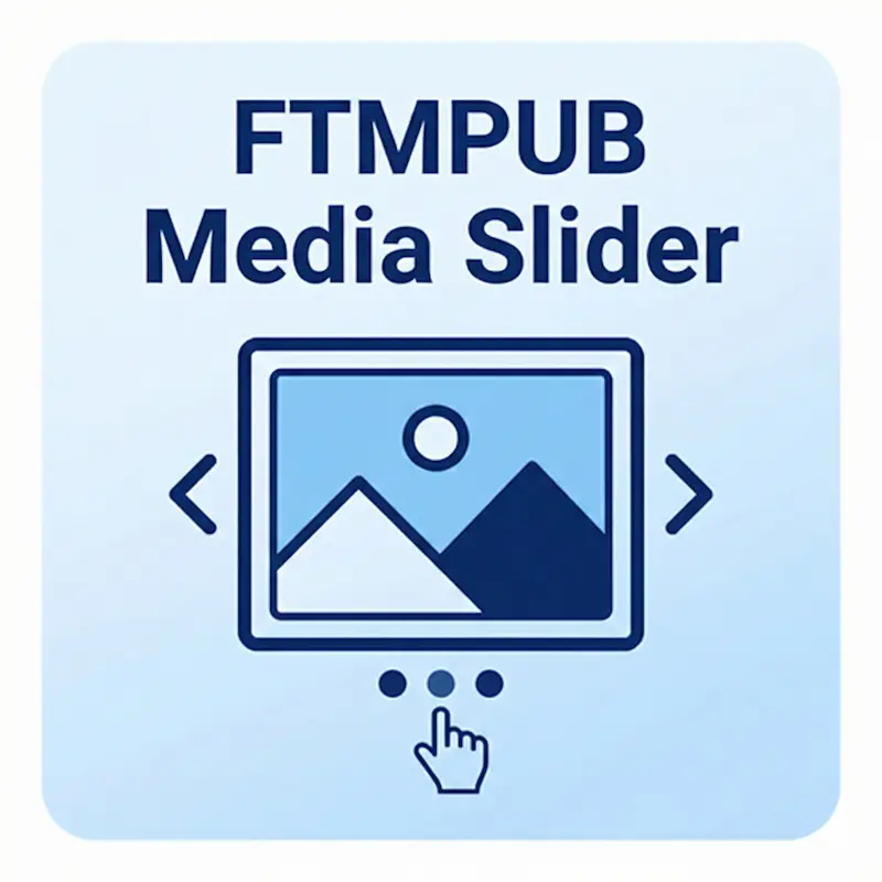 Icône du plugin FTMPUB Media Slider — slider d'images léger et responsive pour WordPress